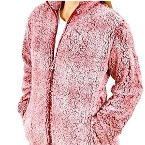 Boxercraft Pink Sherpa Jacket Zip-Up